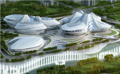 中国面积最大的不规定曲面幕墙 ——“长沙梅溪湖国际文化艺术中心”